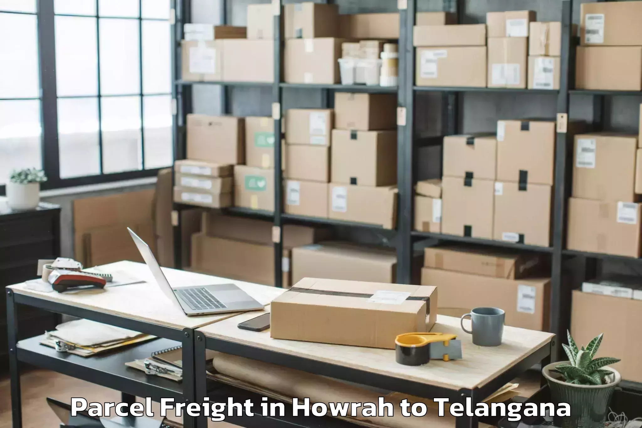 Book Howrah to Palwancha Parcel Freight Online